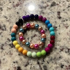 Colorful Beaded Bracelets Set